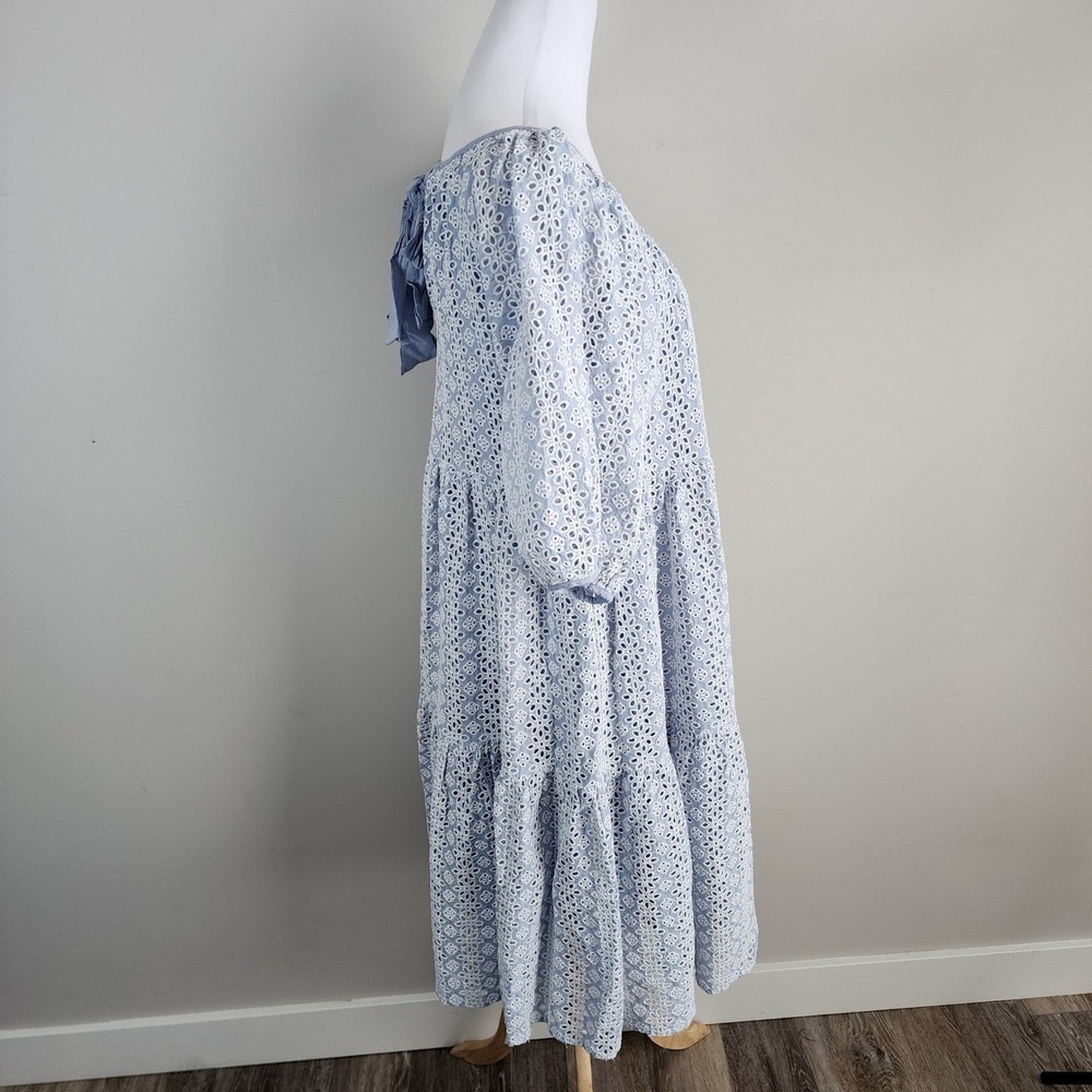 Joe‎ Jillian Harris Eyelet Tiered Dress Womens Small Prairie Farmhouse Cottage - Picture 4 of 15